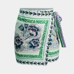 Commense NWT Floral Print SKIRT with Green Accents